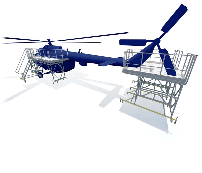Платформа хвостовая для обслуживания вертолета